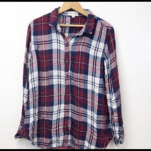 Anthropologie Cloth & Stone Plaid Flannel